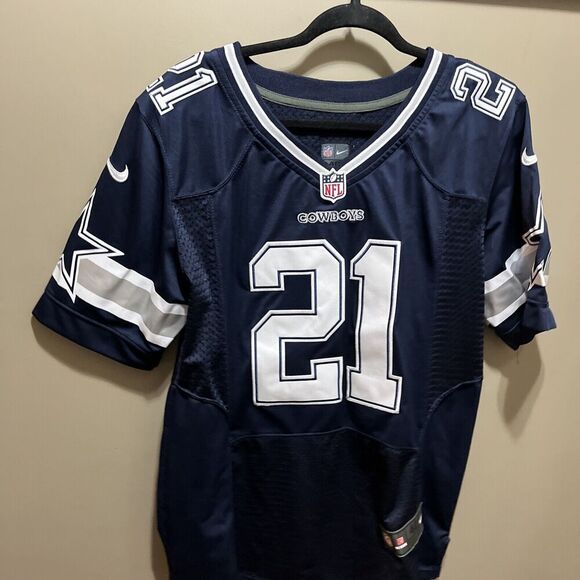 Ezekiel Elliott NFL Jersey MENS XL Nike On Field Dallas Cowboys Blue #21 Size 40 - Picture 9 of 13